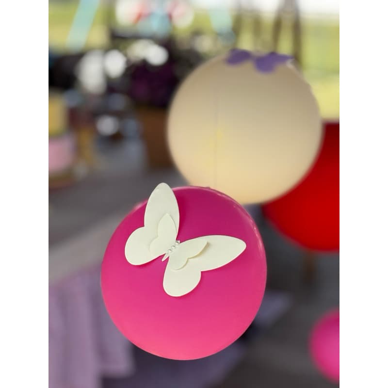 10 Borboletas 3D 10cm com Pérolas Lisa + maravilha  Festa Jardim da Borboletas candy colors lembrancinha de Festa