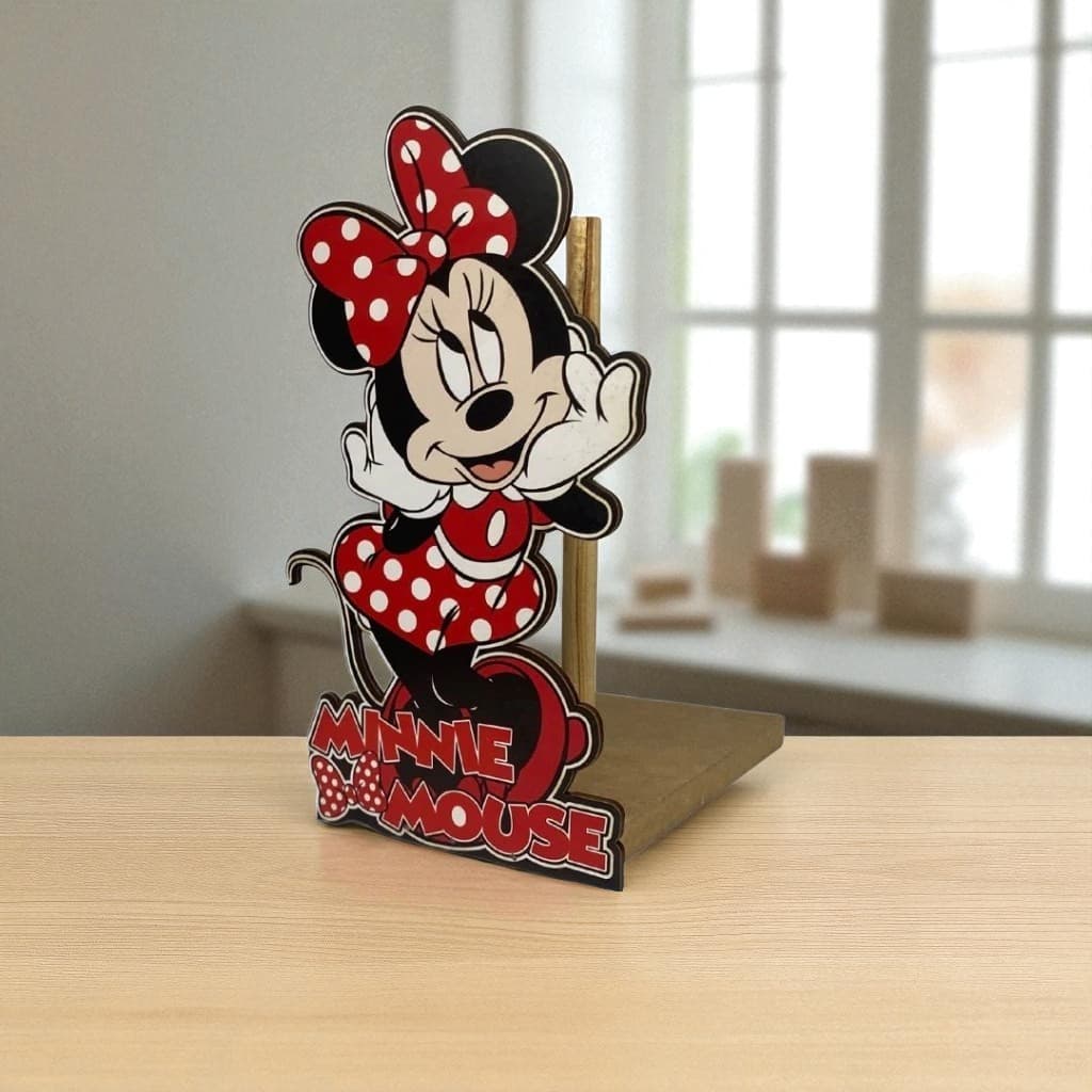 Suporte Porta Rolo Papel Toalha Decoração Minnie Cozinha Casa Artesanato Adesivado