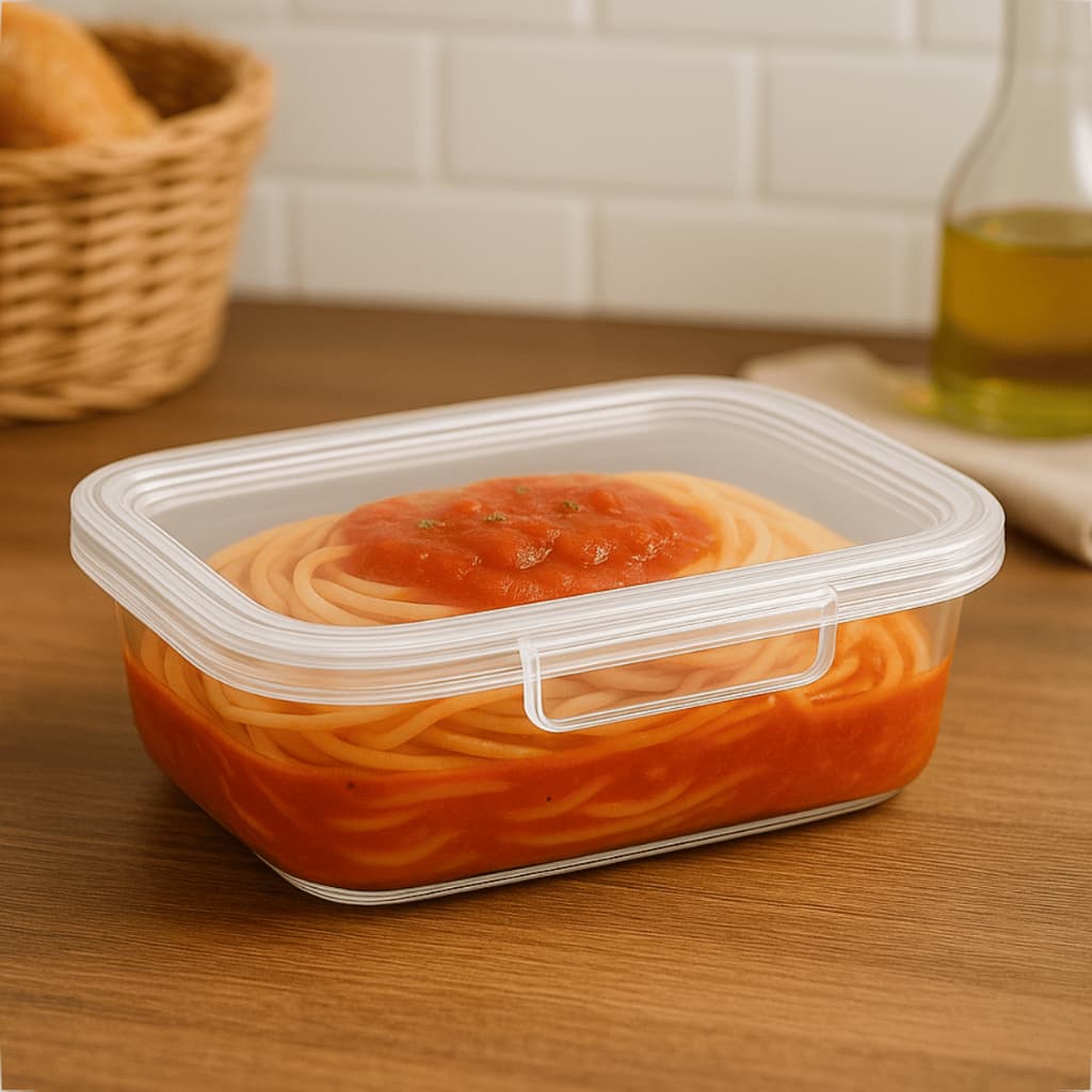 Potes para Marmitas Congeladas 500ml Vasilha de Plástico Transparente com Trava Lateral