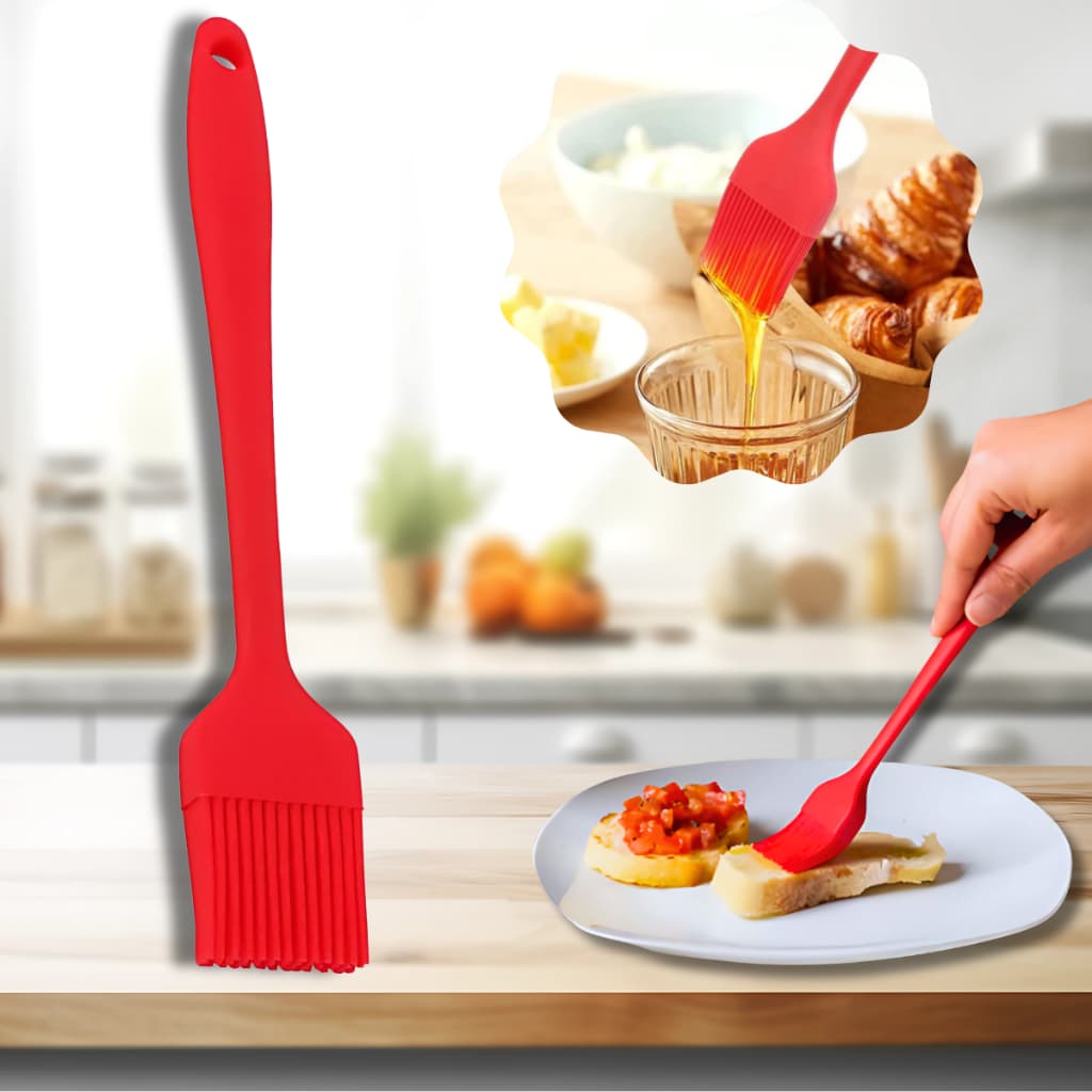 PINCEL CULINÁRIO Silicone Antiaderente Cozinha Multiuso Untar Pincelar Cozinha Confeitaria 25cm