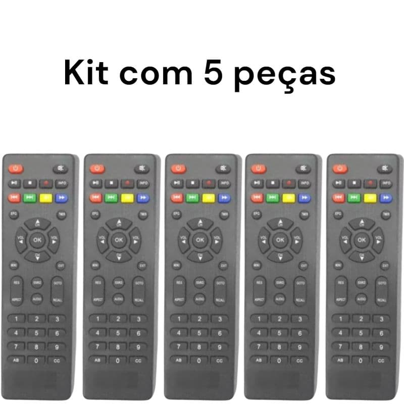 kit com 5 peças Controle Remoto Para S305 Plus