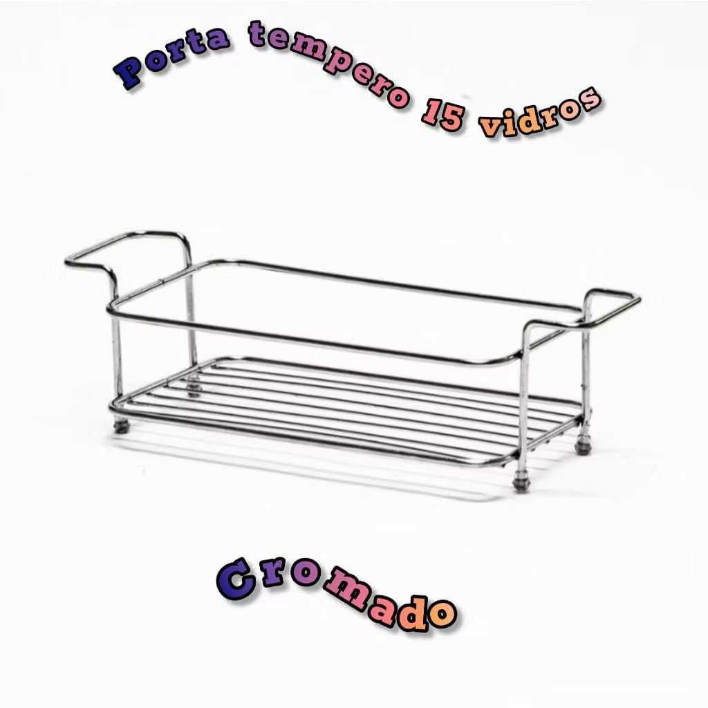 Porta temperos com espaço para 15 vidros, somente o suporte.