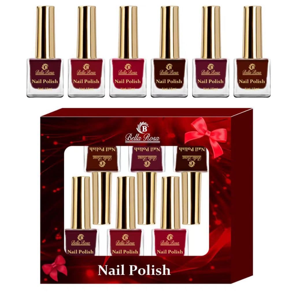 Kit com 6 esmaltes comum - Bella Rosa
