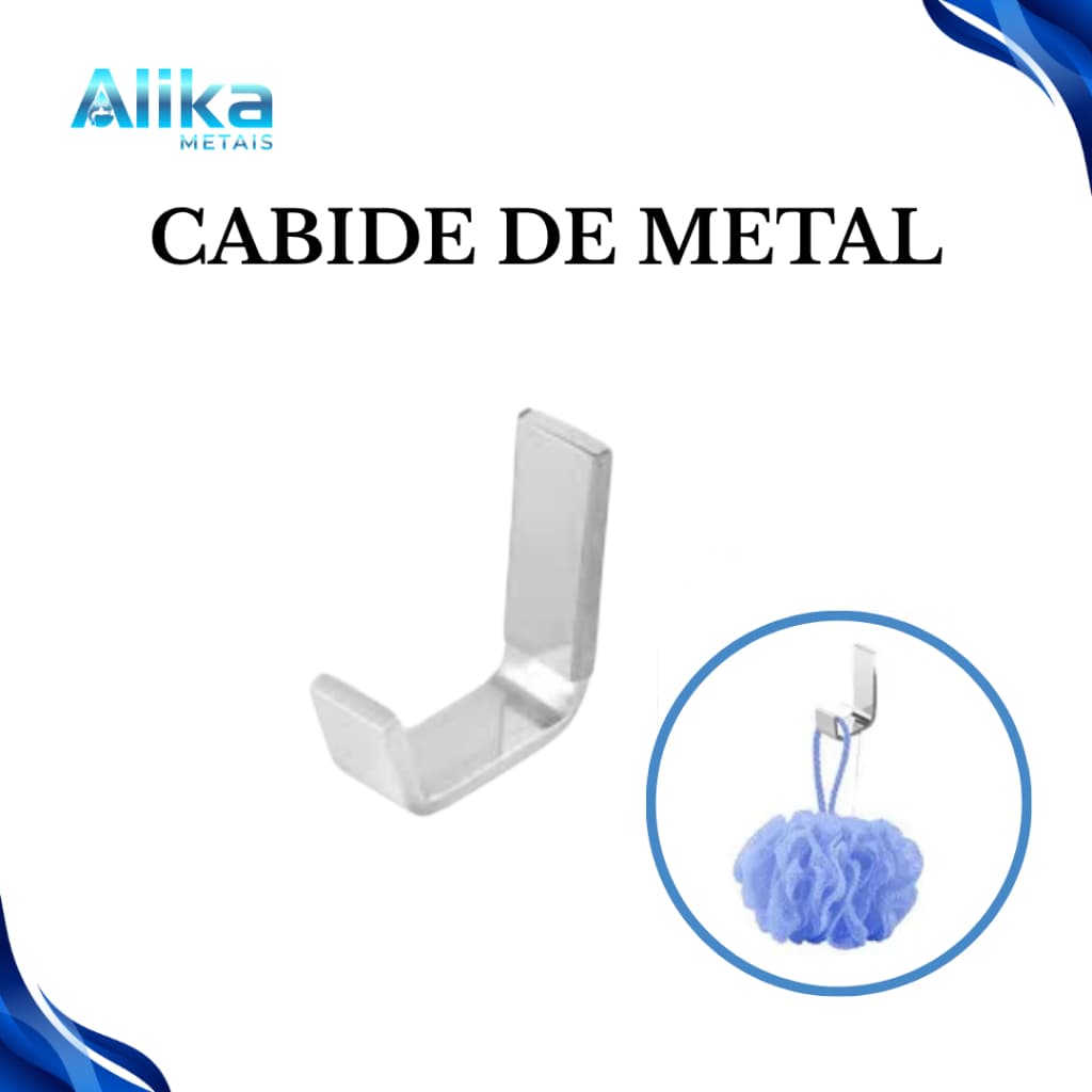 Cabide quadrado gancho de metal aluminio para banheiro  lavabo cromado e preto luxo