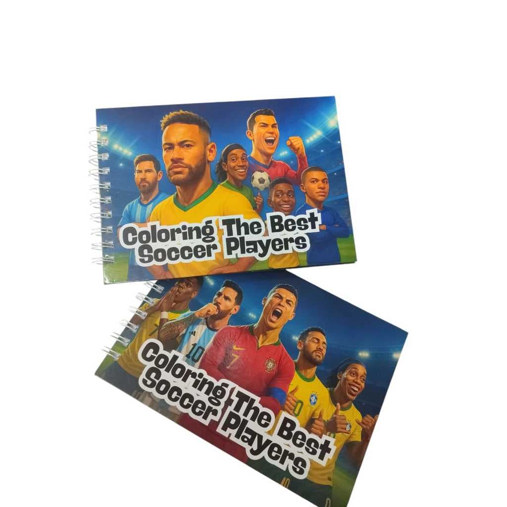 Livro de Colorir Futebol Com Vários Jogadores, Livro de Colorir/ bob goodees 50 folhas