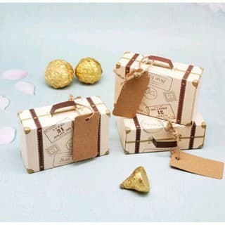 Mini mala de viagem de papel para lembrancinha