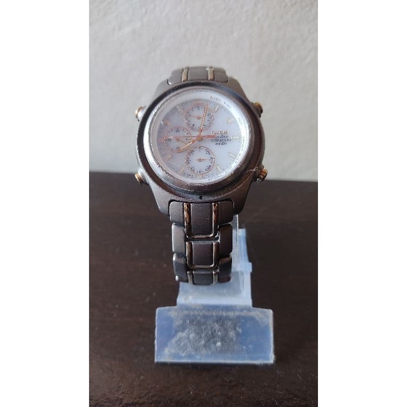 Citizen Eco-Drive Titanium “3 Bolas” – Raro, Anos 90/2000 – Para Restauração - leia o anúncio