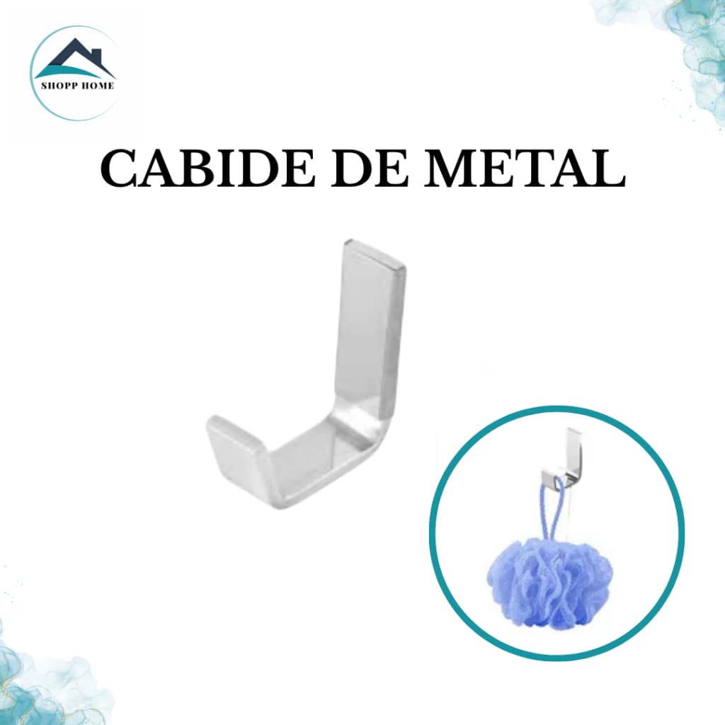 Cabide Quadrado Gancho Toalha Para Banheiro Lavabo Aço Inox 430 METAL