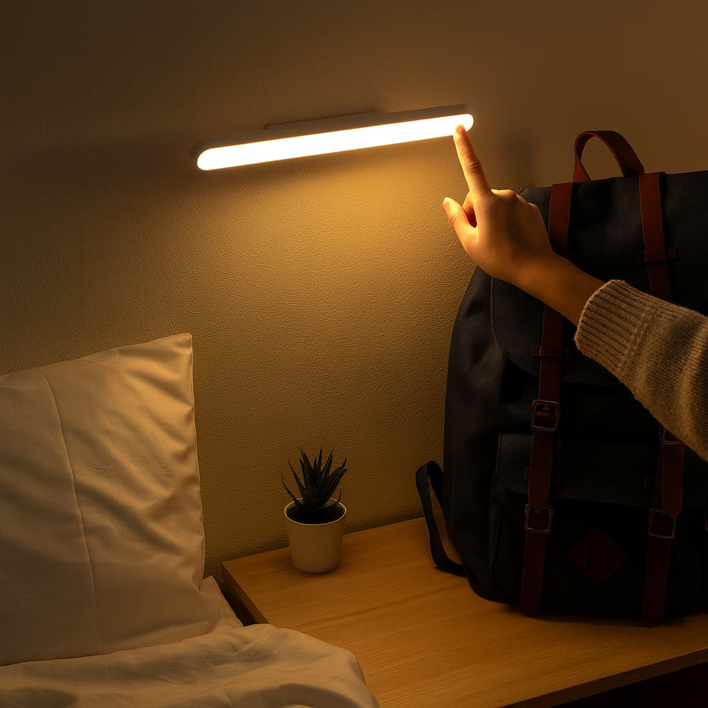 Luminária com Base Magnética Toque Recarregável com 3 Temperaturas de Cor prático Fácil Instalação