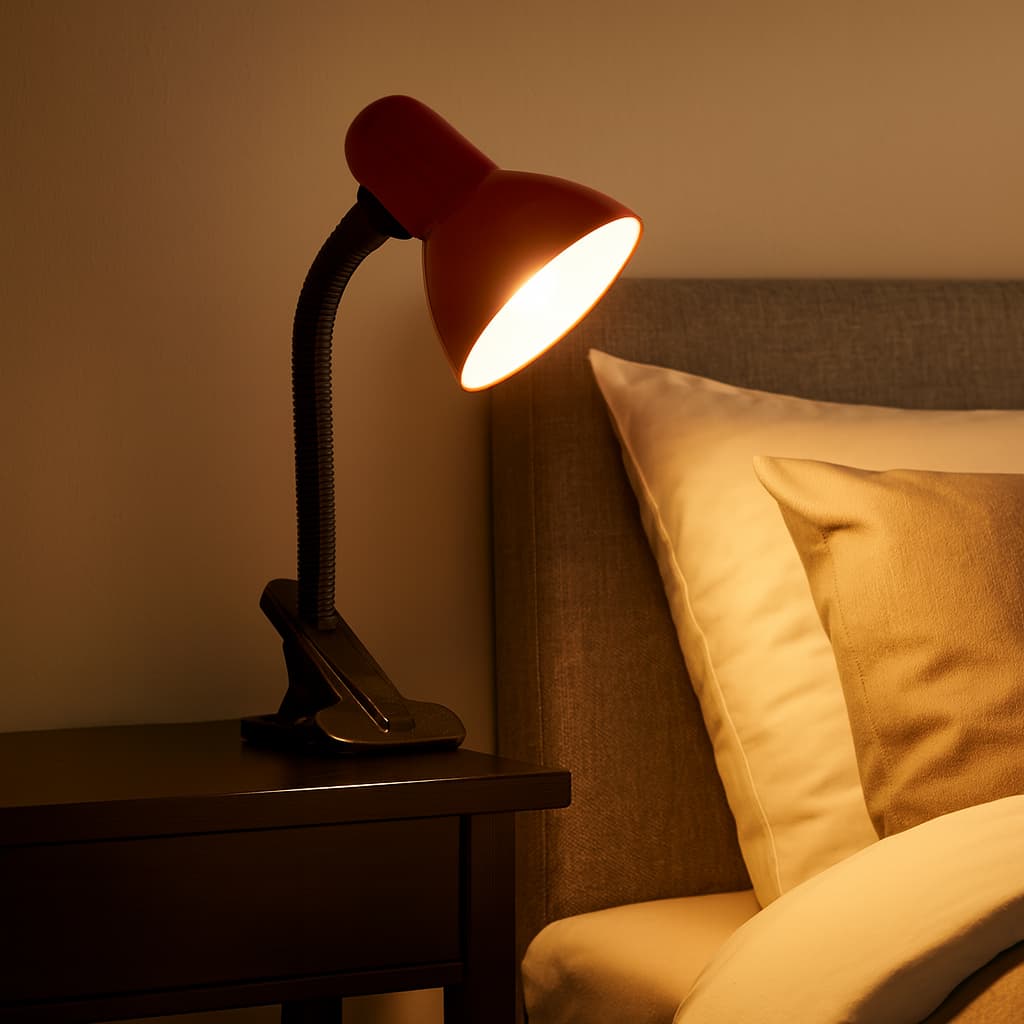 Luminaria De Mesa Com Garra Presilha Bivolt Para Leitura Estante Quarto Maquiagem Manicure E27