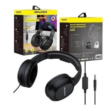 Headset HeadPhone Awei GM-6 Com Fio 1.2m P2 Som de Qualidade + Microfone Integrado