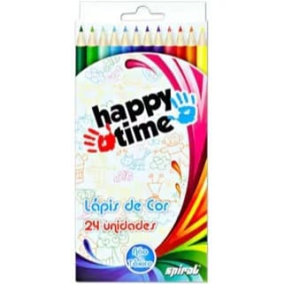 Lápis de Cor 24 cores redondo Happy-time ET 24 UN