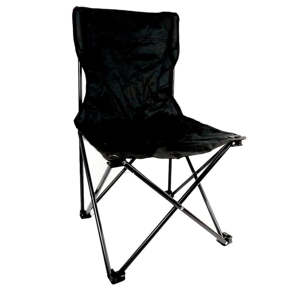Cadeira de Praia e Camping Dobrável Metal Impermeável 73x39cm Leve Resistente Portátil Preta Bolsa