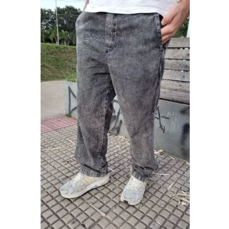 CALÇA BAGGY BALÃO LARGA PRETO GRAFITE