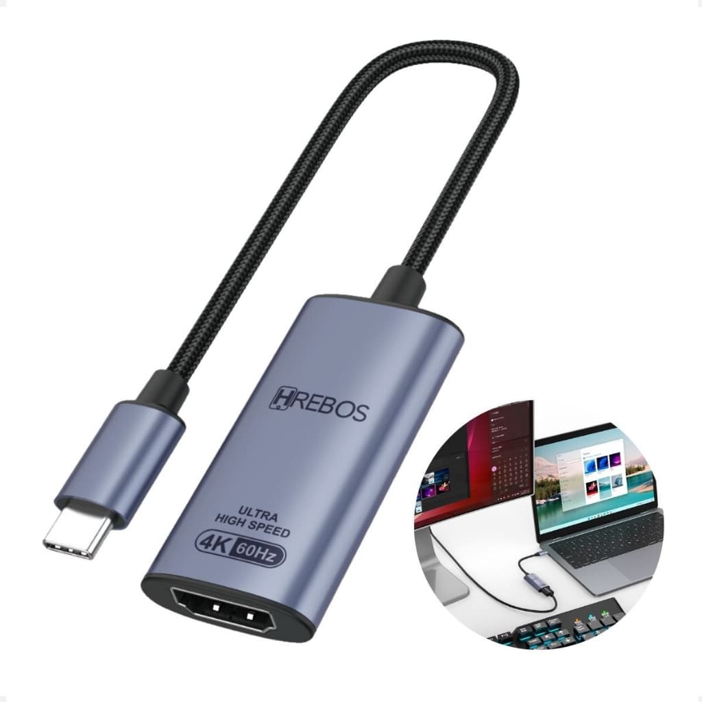 Cabo Adaptador Hdmi Ultra Hd 4k Type-c Nylon 15 Cm