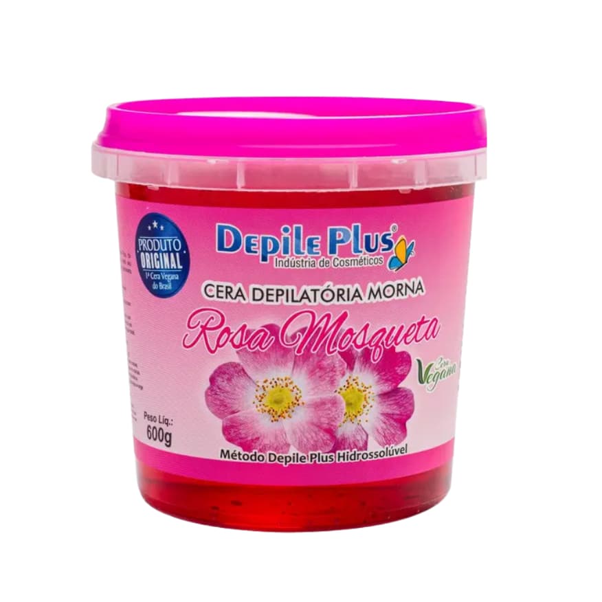Cera Depilatória Hidrossolúvel Rosa Mosqueta 600g Depile Plus