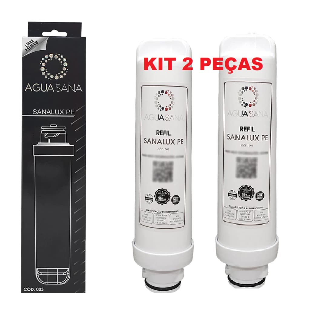 KIT 2 Refil Vela Filtro PE10B PE10X Compatível Electrolux Linha Pe10 Pappca20 Purificador PROMOÇÃO