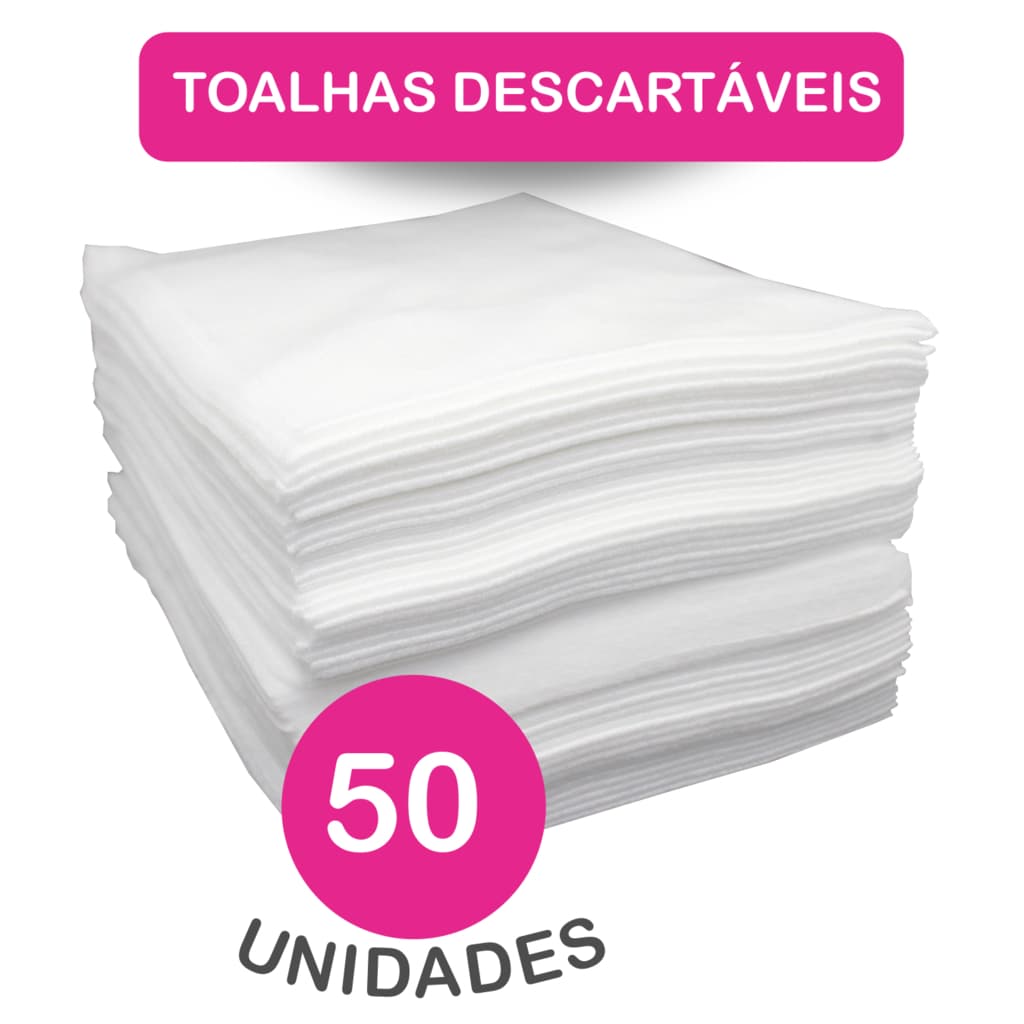 Toalha Descartável para Cabelo, Multiuso 50x70Cm Alcantra Profissional