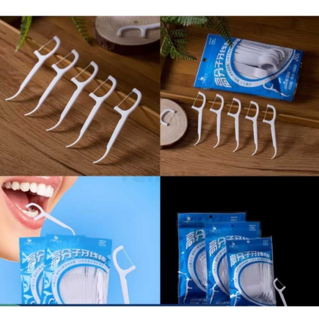 Kit com 50/100 Unidades de Fio Dental Infantil em Formato de Arco Ultra Fino para uma Limpeza Eficaz