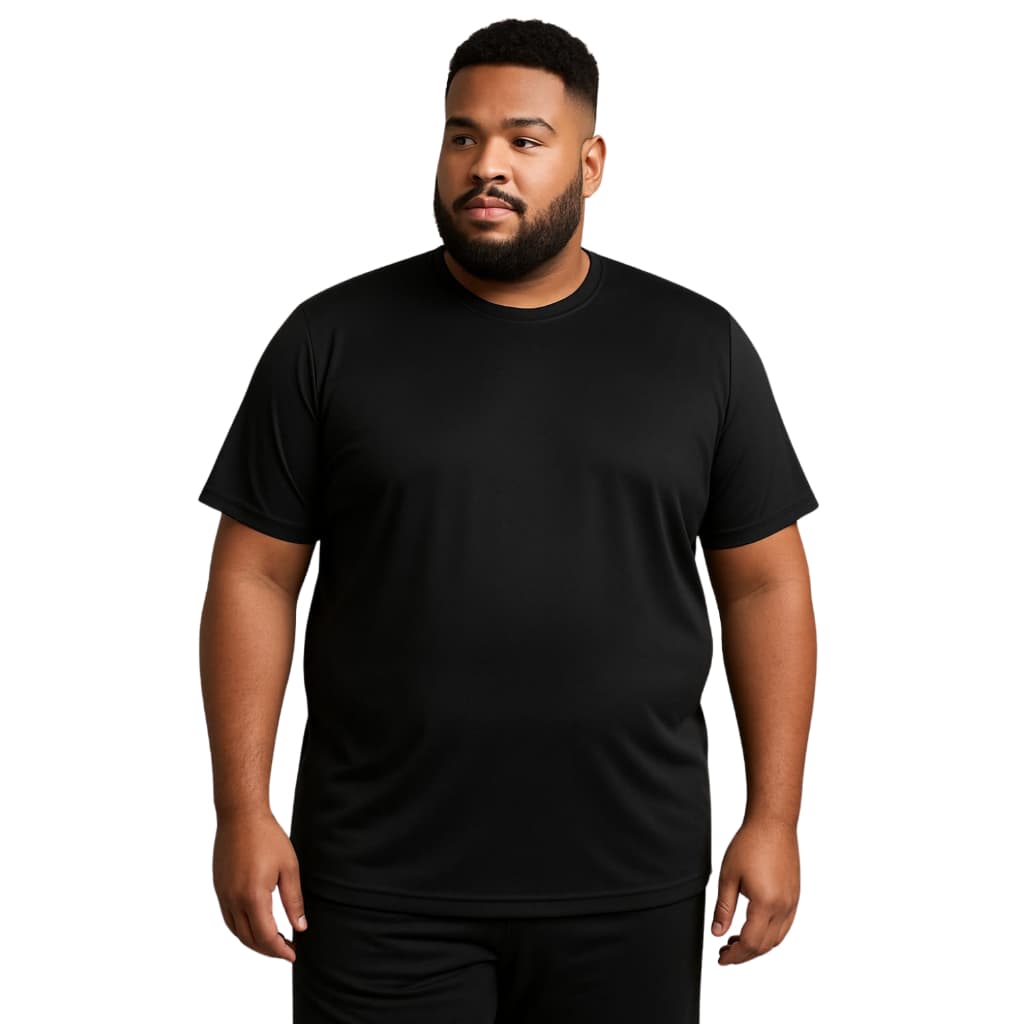 Camiseta Plus Size Masculina Lisa Básica Camisa 100% Poliéster