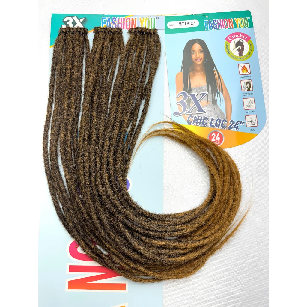 Cabelo Crochet CHIC Locs Braid 24" 92g 24S Tranças Prontas Cabelo Africano Marca Fashion You
