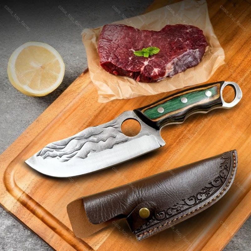 Cutelo De Caça Pesca Churrasco Luxo Fulltang Inox