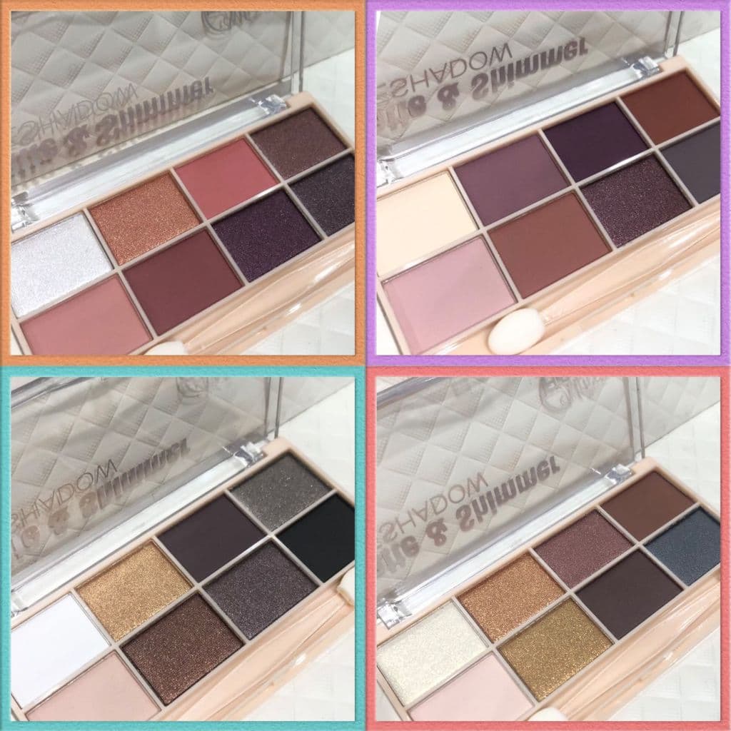 PALETA DE SOMBRA 8 CORES MATTE & SHIMMER EYESHADOW MISS FRANCE MF-1257