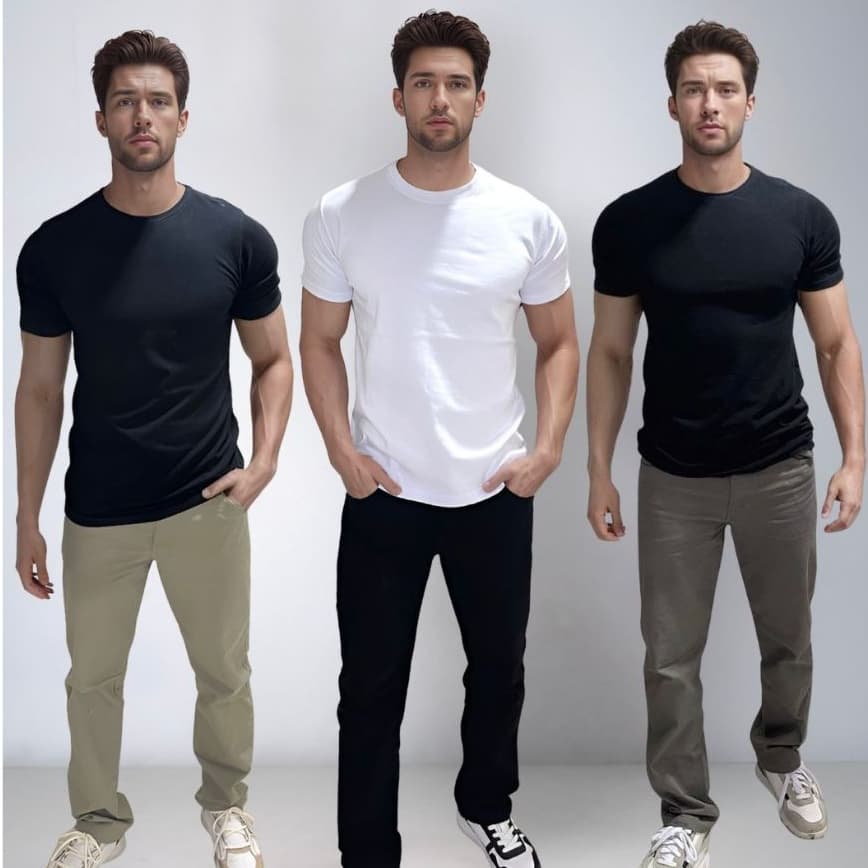 Calça Masculina Tradicional Reta Modelagem Larga
