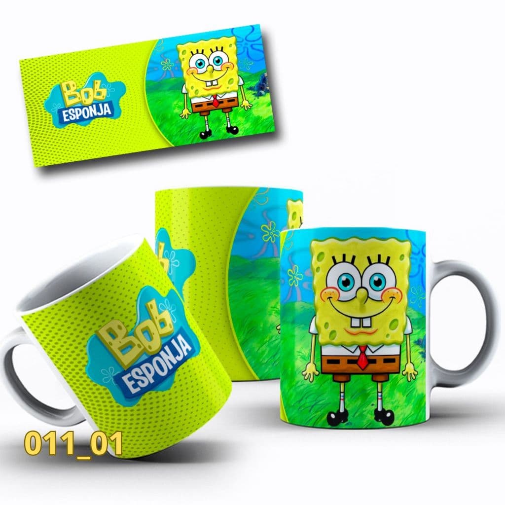 Caneca Personalizada – Personagens da Fenda do Biquíni | Bob Esponja, Patrick, Lula Molusco & mais!