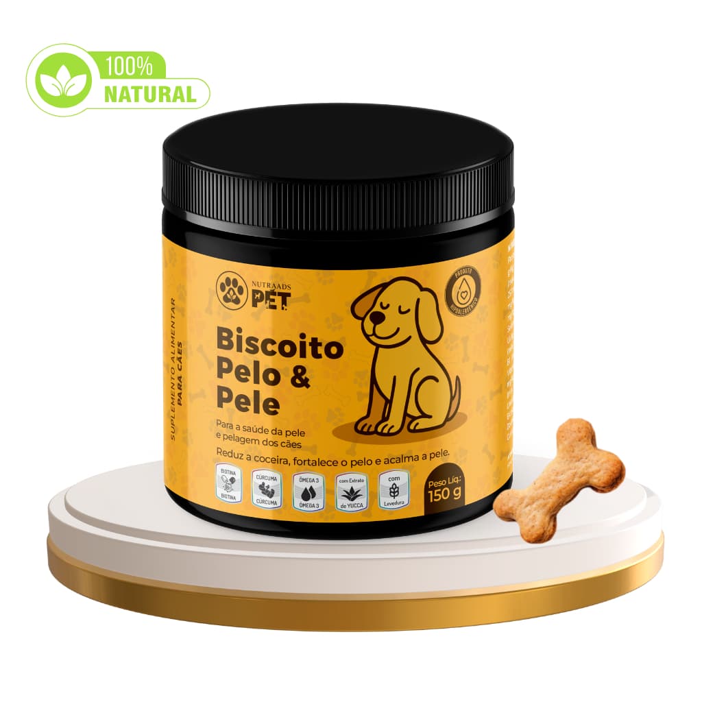 Nutrapet Suplemento para Cães Pele e Pelo Hipoalergênico para Dermatite e Alergias Original