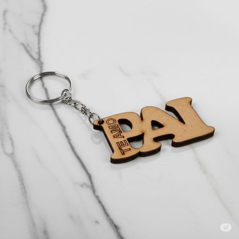 Chaveiro Em Mdf Personalizado Pai 14 unidades