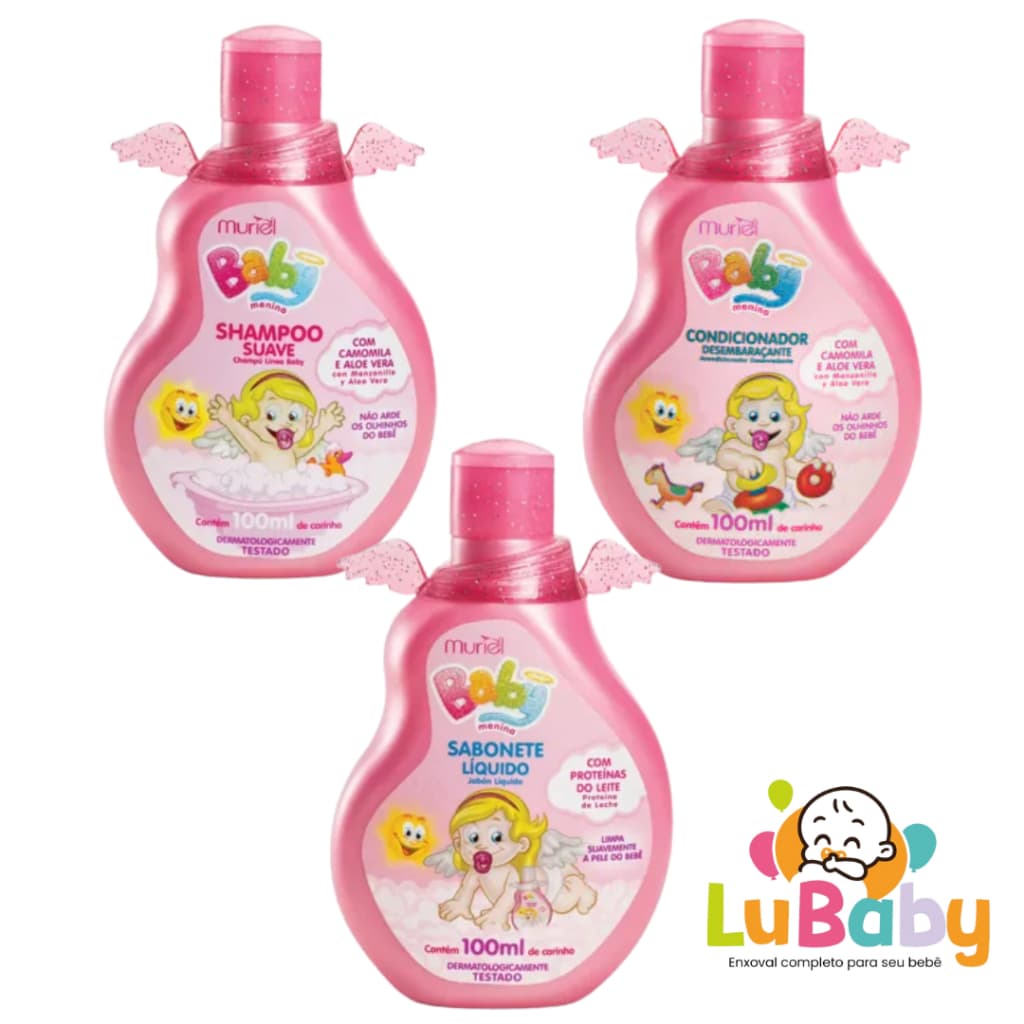 Muriel Baby kit shampoo condicionador e sabonete líquido 100g