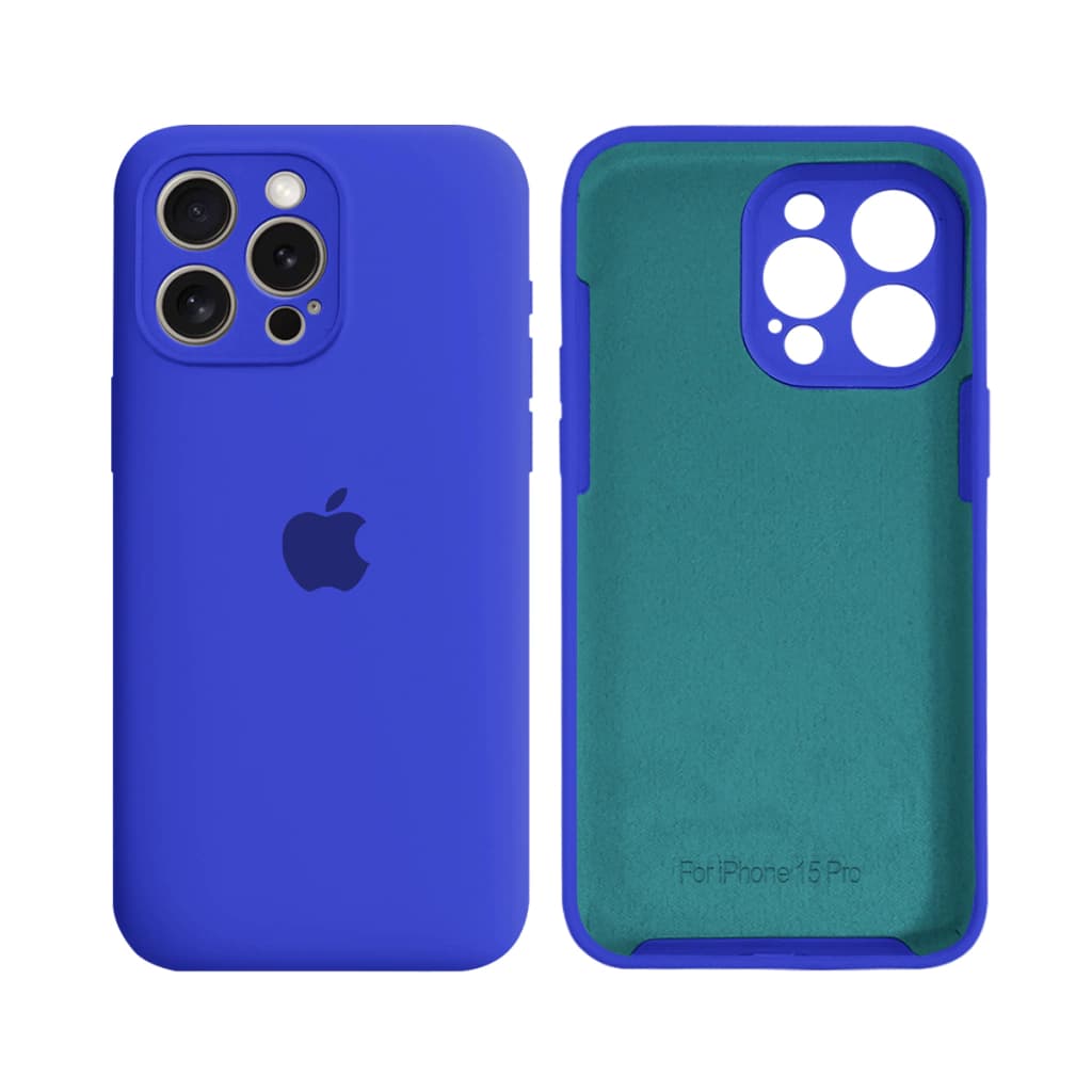 Capa Celular Compatível Iphone 15 Pró Max Silicone + Película Vidro 3D Frontal Fechada