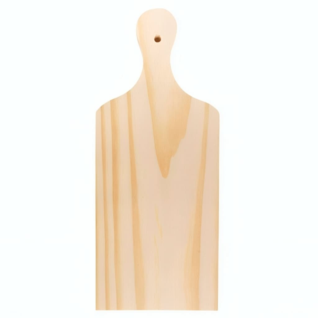 Tábua de Corte Madeira Natural 35x14cm para Cozinha e Churrasco Retangular