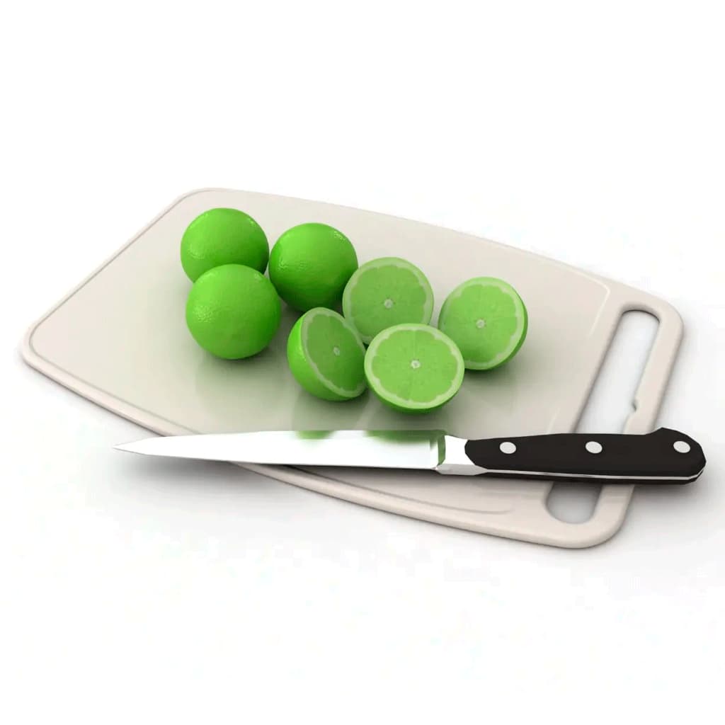Tábua de Corte Plástica Branca Resistente 25,5x17,5cm para Cozinha e Churrasco Retangular
