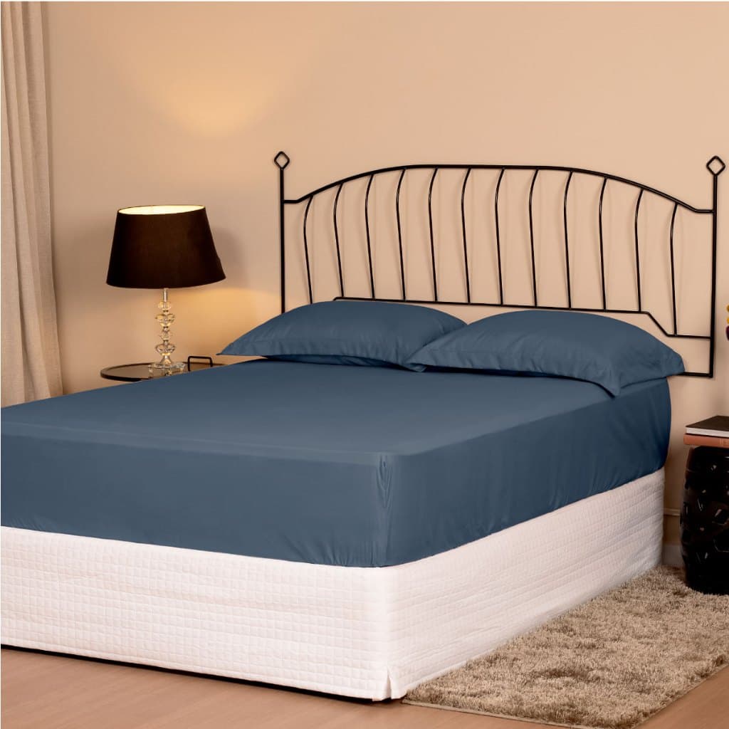 Kit Jogo de Lençol Queen 3 peças Percal 200 Fios Lençol Cama Queen Com Fronha de Travesseiro