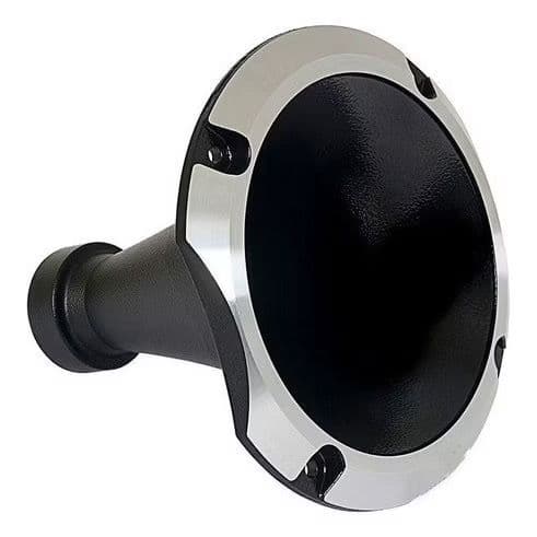 Corneta Cone Expansor Lente Driver Hl1425 Rosca Preto Aba Polido 1 Polegada Cone Driver Rosca Som Automotivo