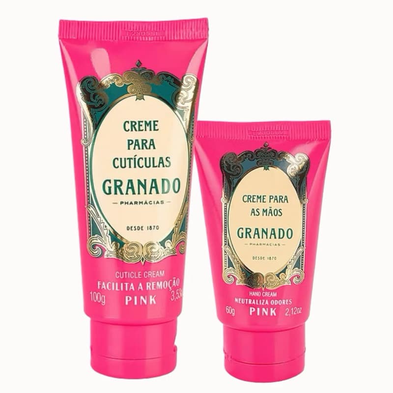 Kit Grando Pink: Creme para Cutículas+Creme para as Mãos