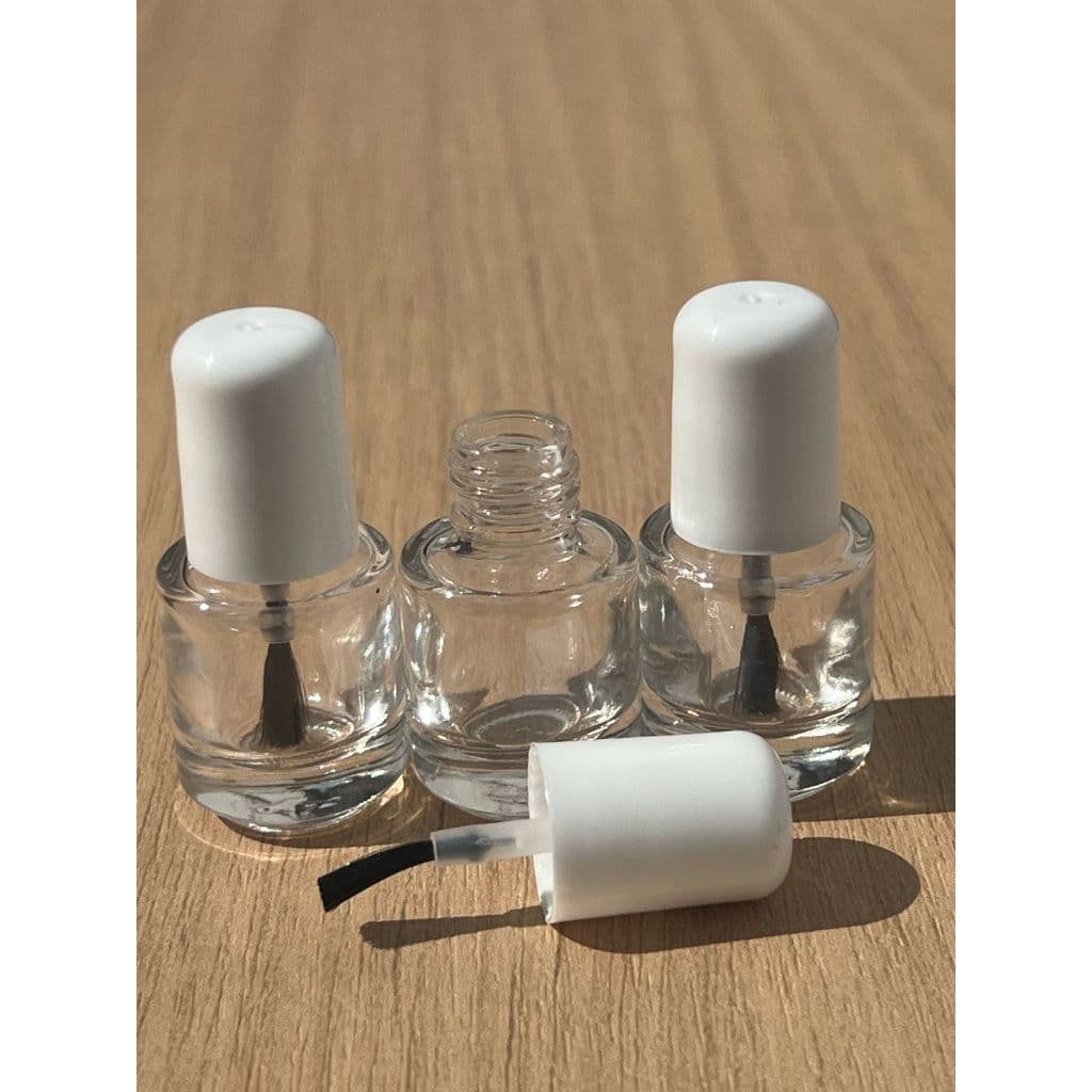 10 unidades Vidro Esmalte 4ml vazio com Pincel aplicador.