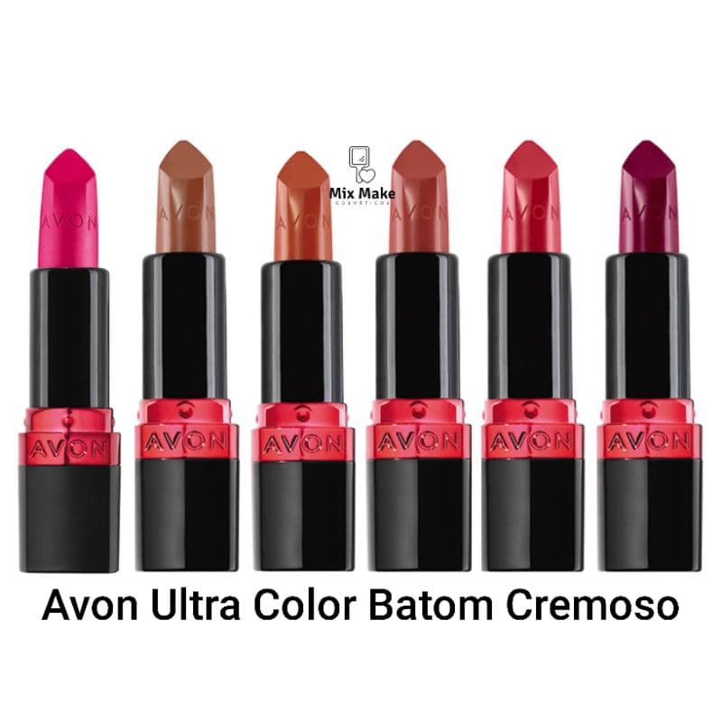 Avon Batom Ultra Color Cremoso FPS 30 - Nude Chic - Rosa Canela - Malva belo - Terracota