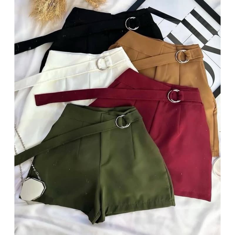 Short Feminino Alfaiataria Tendência 2025 Verão Elegante Promoção