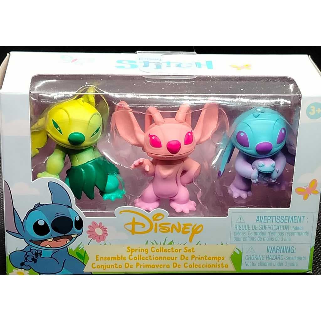 Stitch Conjunto Com 3 Bonecos Colecionaveis Original Disney