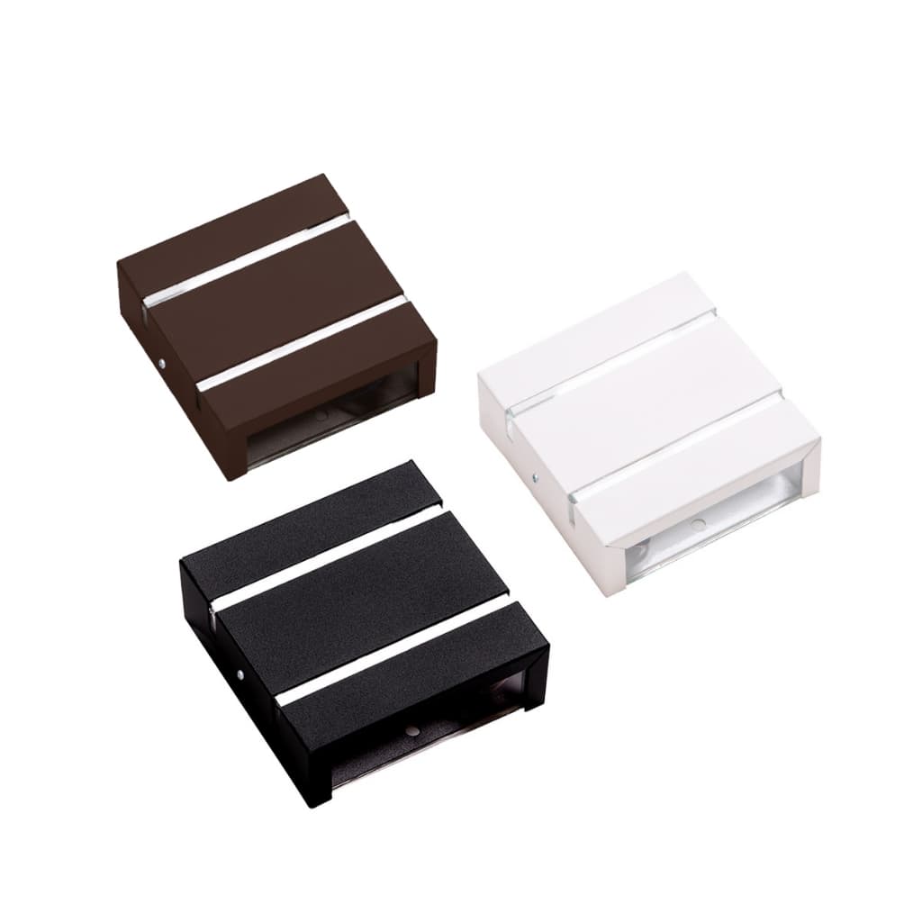 KIT 3 ARANDELAS METAL E VIDRO - 2 FRISOS + LÂMPADA LED