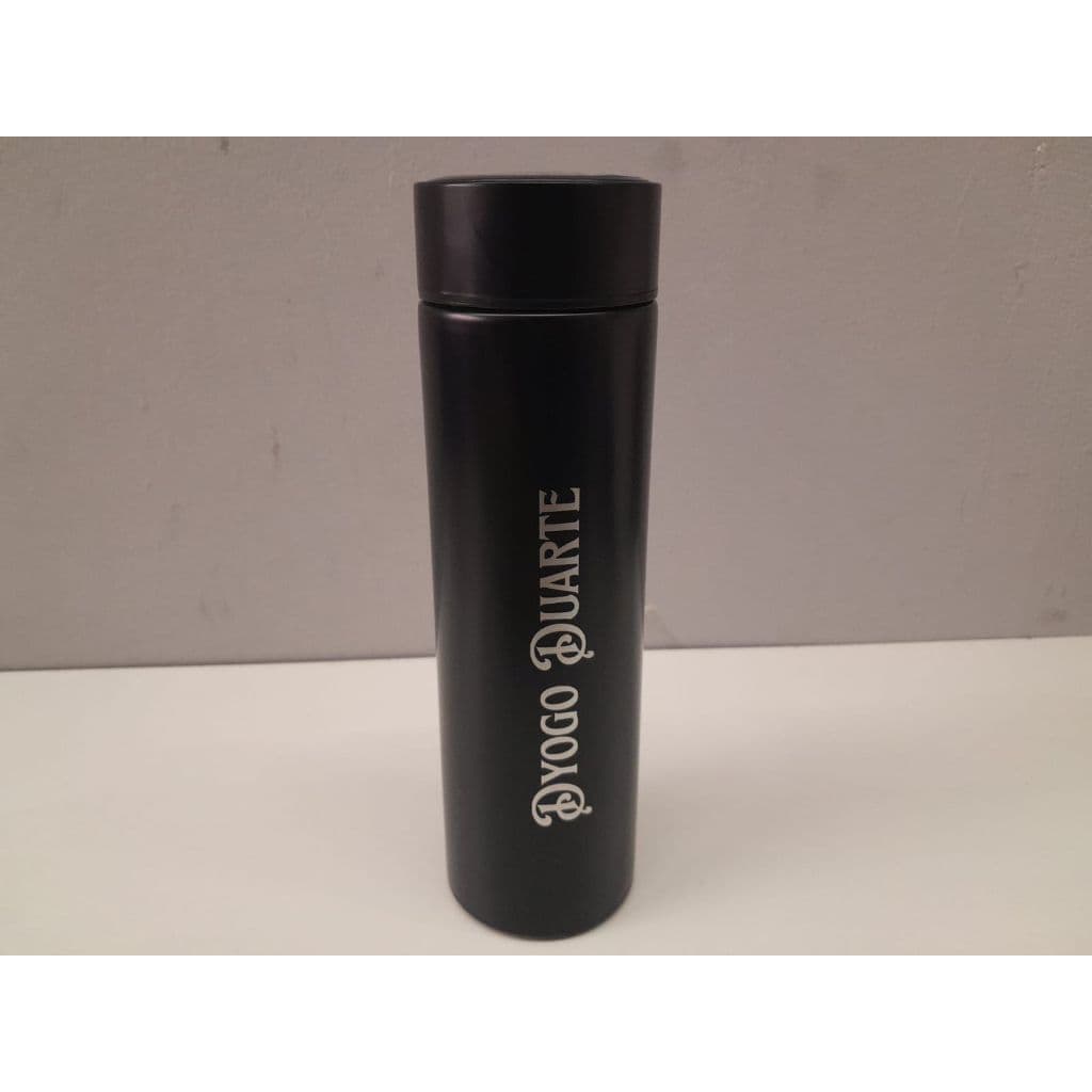 Garrafa Térmica 500ml com termômetro + nome personalizado à laser