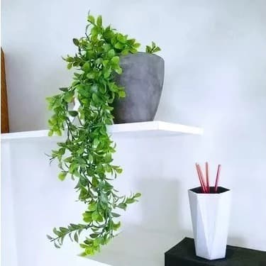Planta Pendente Artificial Tipo Folhagem de Eucalipto artificial Verde Para Decoração-SD801324