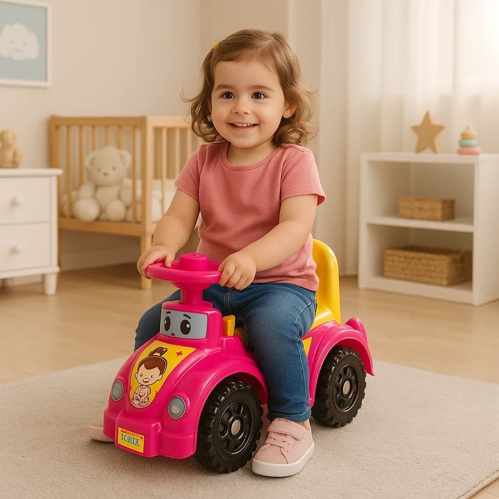 Ketokinha Andador Educativo Carrinho Buzina Blocos Geométricos Interativo Bebê Menino Menina 6 Peça