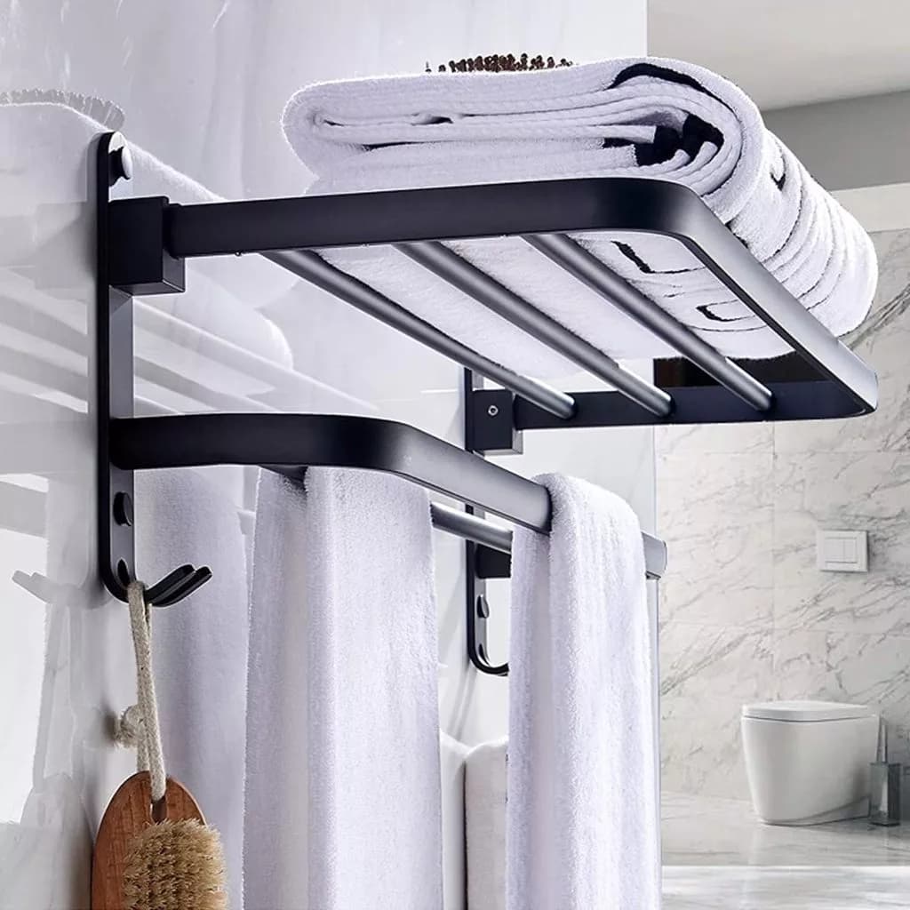 Toalheiro de Parede Adesivo Sem Furos Porta Toalhas Inox Multiuso Vários Tamanhos Fácil Instalação