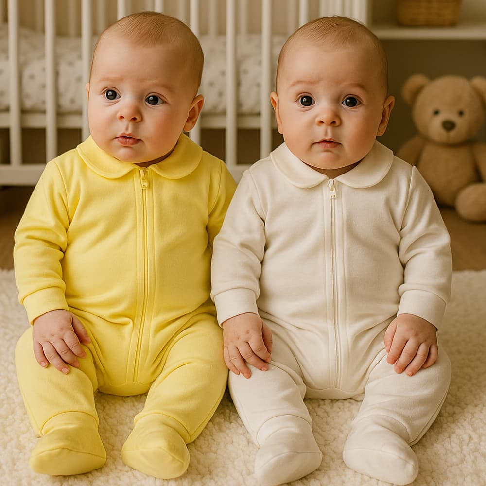 Macacão de Bebe Minimalista com Zíper  0 a 3 meses Roupa de Bebê Menino