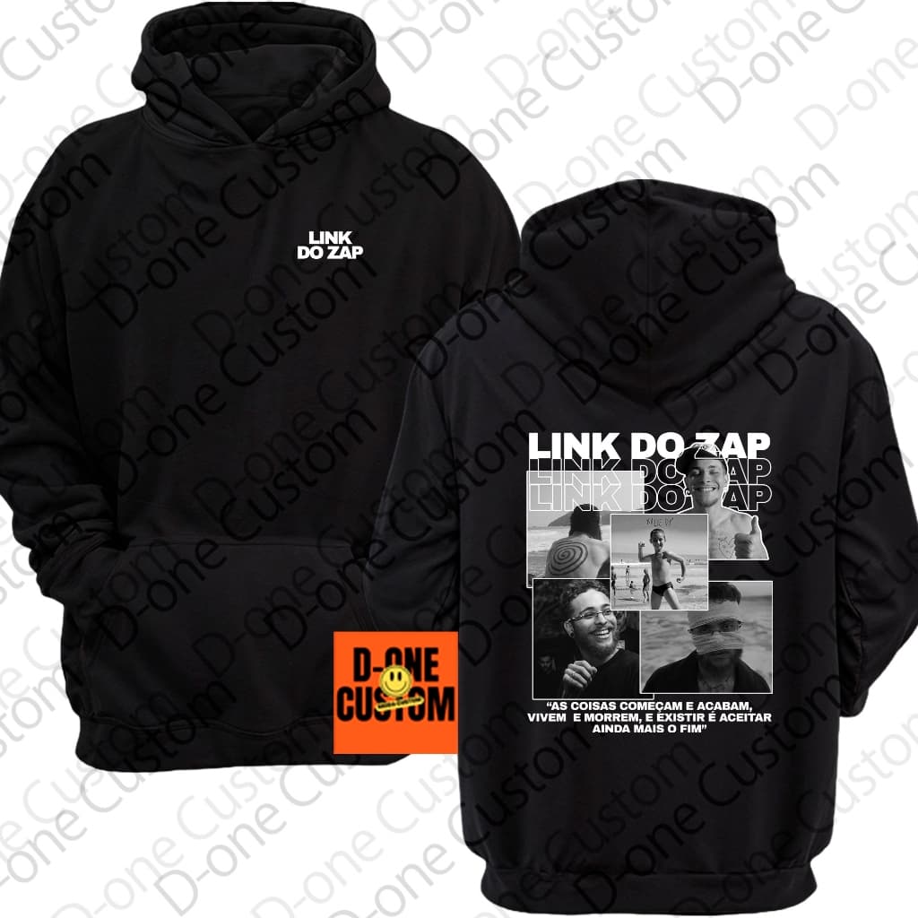 Blusa de Frio Moletom Estampado Link do Zap Show Rap HipHop Eletronica Homenagem Rapper