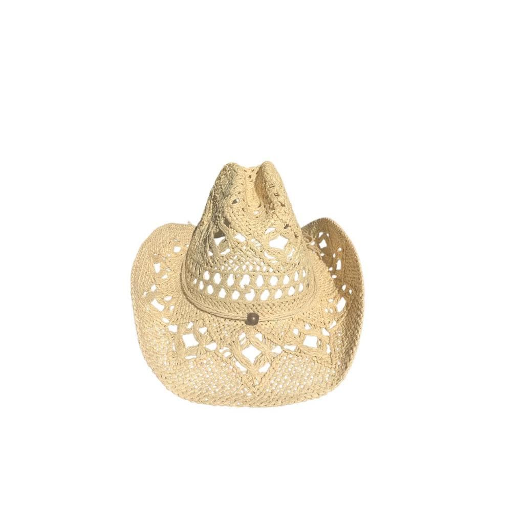 Chapéu De Palha Cowboy Feito a Mão Moda Praia Verão Tendencia Feminino Estilo Virginia